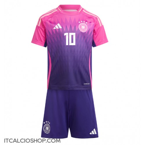 Germania Jamal Musiala #10 Seconda Maglia Bambino Europei 2024 Manica Corta (+ Pantaloni corti)